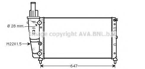 AVA QUALITY COOLING FT2140 Радіатор, охолодження двигуна