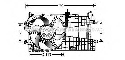 AVA QUALITY COOLING FT7523 Вентилятор, охолодження двигуна