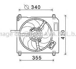 AVA QUALITY COOLING FT7572 Вентилятор, охолодження двигуна