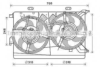 AVA QUALITY COOLING FT7607 Вентилятор, охолодження двигуна