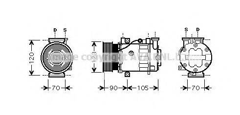 AVA QUALITY COOLING FTK361 Компресор, кондиціонер