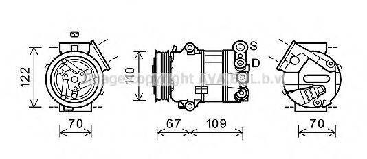 AVA QUALITY COOLING FTK408 Компресор, кондиціонер