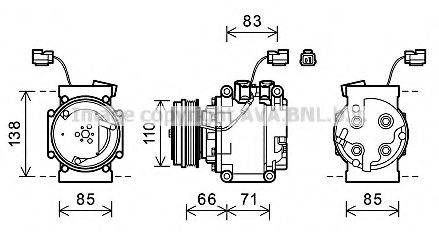 AVA QUALITY COOLING HDK260 Компресор, кондиціонер