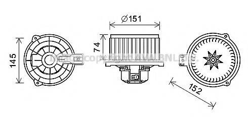 AVA QUALITY COOLING HY8430 Електродвигун, вентиляція салону