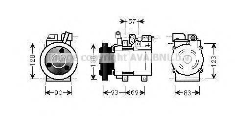 AVA QUALITY COOLING HYK259 Компресор, кондиціонер