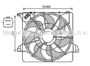 KIA 253802P400 Вентилятор, охолодження двигуна