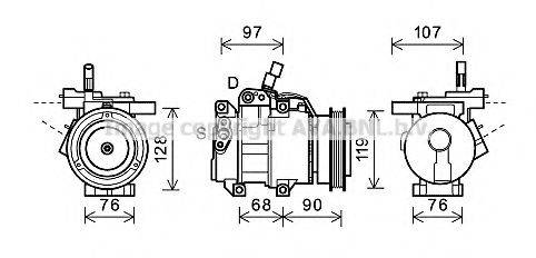 AVA QUALITY COOLING KAK161 Компресор, кондиціонер