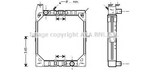 AVA QUALITY COOLING ME2167 Радіатор, охолодження двигуна