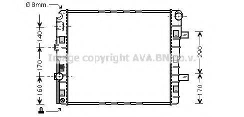 AVA QUALITY COOLING ME2184 Радіатор, охолодження двигуна