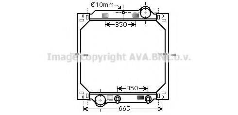 AVA QUALITY COOLING ME2222 Радіатор, охолодження двигуна