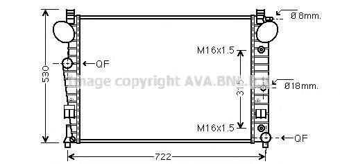 AVA QUALITY COOLING MS2301 Радіатор, охолодження двигуна