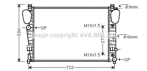 AVA QUALITY COOLING MS2306 Радіатор, охолодження двигуна