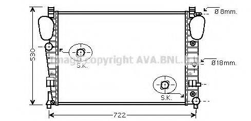 AVA QUALITY COOLING MS2309 Радіатор, охолодження двигуна