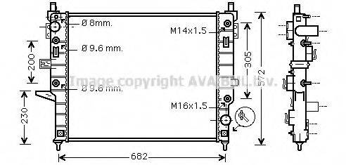 AVA QUALITY COOLING MS2332 Радіатор, охолодження двигуна