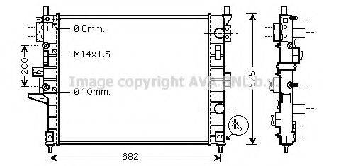 AVA QUALITY COOLING MSA2331 Радіатор, охолодження двигуна