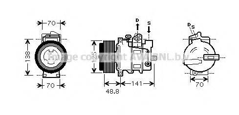 AVA QUALITY COOLING MSK426 Компресор, кондиціонер