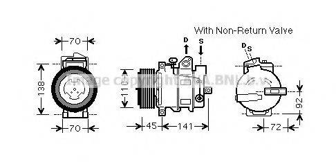 AVA QUALITY COOLING MSK569 Компресор, кондиціонер