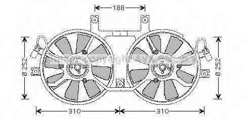 AVA QUALITY COOLING MT7519 Вентилятор, охолодження двигуна