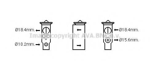 AVA QUALITY COOLING MZ1256 Розширювальний клапан, кондиціонер