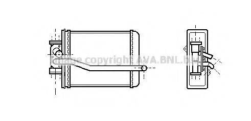 AVA QUALITY COOLING MZ6080 Теплообмінник, опалення салону