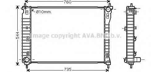 AVA QUALITY COOLING OL2435 Радіатор, охолодження двигуна