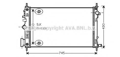 AVA QUALITY COOLING OL2472 Радіатор, охолодження двигуна