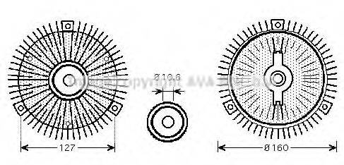 AVA QUALITY COOLING OLC552 Зчеплення, вентилятор радіатора