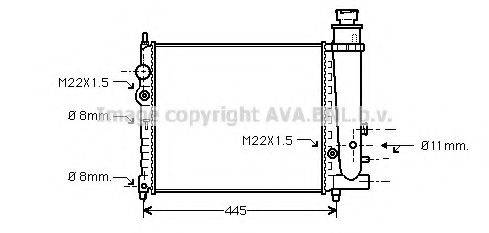 AVA QUALITY COOLING PE2078 Радіатор, охолодження двигуна