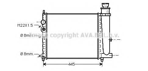 AVA QUALITY COOLING PE2116 Радіатор, охолодження двигуна