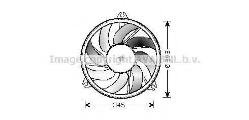 AVA QUALITY COOLING PE7528 Вентилятор, охолодження двигуна