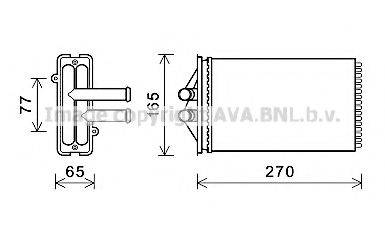 AVA QUALITY COOLING PRA6082 Теплообмінник, опалення салону