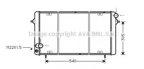 AVA QUALITY COOLING RT2116 Радіатор, охолодження двигуна