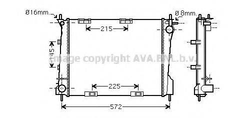 AVA QUALITY COOLING RT2372 Радіатор, охолодження двигуна