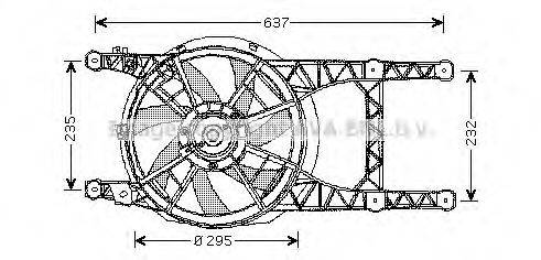 AVA QUALITY COOLING RT7531 Вентилятор, охолодження двигуна