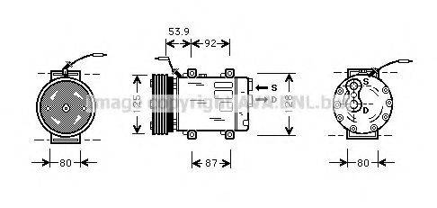 AVA QUALITY COOLING RTK073 Компресор, кондиціонер