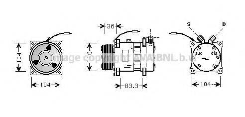 AVA QUALITY COOLING RTK318 Компресор, кондиціонер