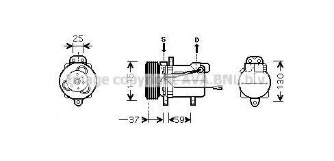 AVA QUALITY COOLING SZAK092 Компресор, кондиціонер