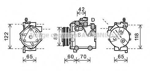 AVA QUALITY COOLING SZK125 Компресор, кондиціонер