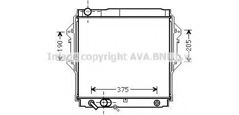 AVA QUALITY COOLING TO2561 Радіатор, охолодження двигуна