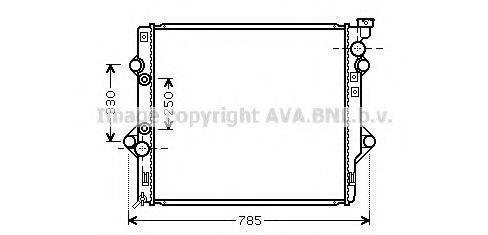 AVA QUALITY COOLING TO2644 Радіатор, охолодження двигуна