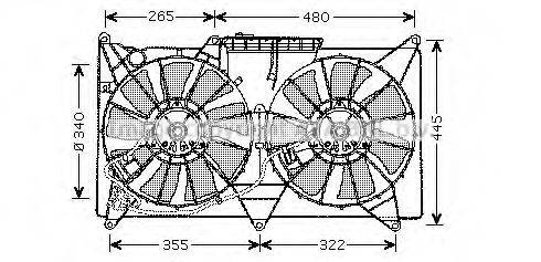 AVA QUALITY COOLING TO7532 Вентилятор, охолодження двигуна