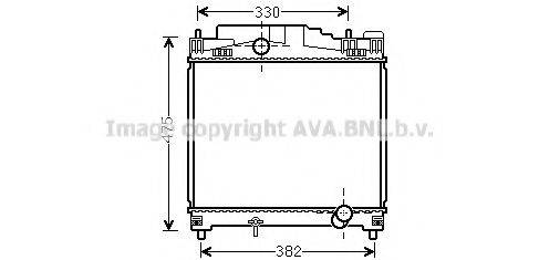 AVA QUALITY COOLING TOA2502 Радіатор, охолодження двигуна