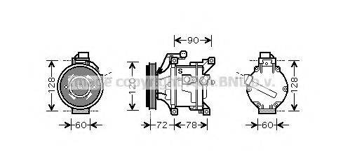 AVA QUALITY COOLING TOK444 Компресор, кондиціонер