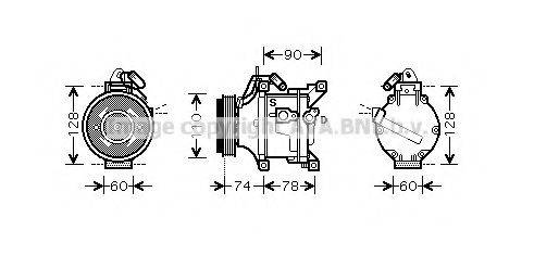 AVA QUALITY COOLING TOK470 Компресор, кондиціонер