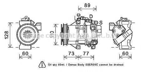 AVA QUALITY COOLING TOK629 Компресор, кондиціонер