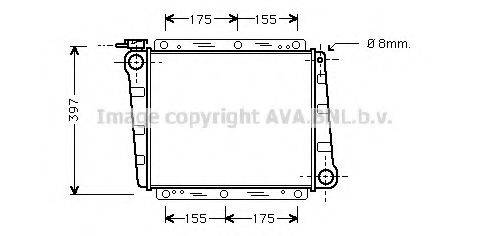 AVA QUALITY COOLING VO2006 Радіатор, охолодження двигуна