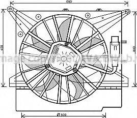 AVA QUALITY COOLING VO7509 Вентилятор, охолодження двигуна