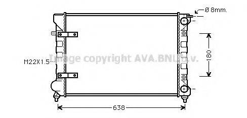 AVA QUALITY COOLING VW2048 Радіатор, охолодження двигуна