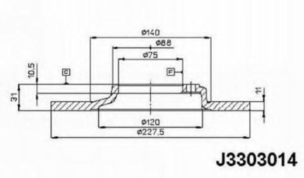 MAZDA B001-33-251D гальмівний диск