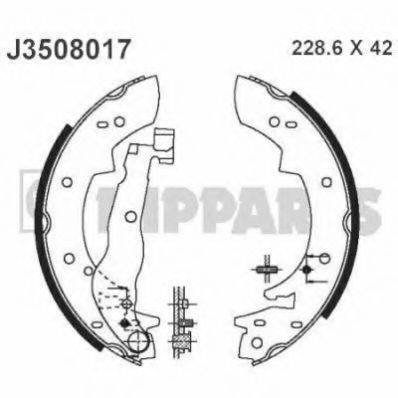 NIPPARTS J3508017 Комплект гальмівних колодок